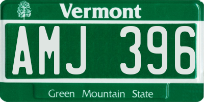 VT license plate AMJ396