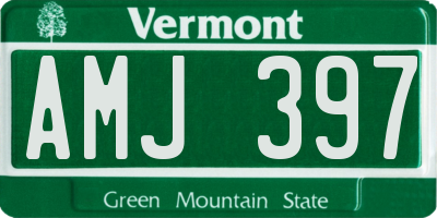 VT license plate AMJ397