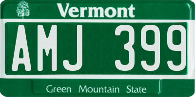 VT license plate AMJ399
