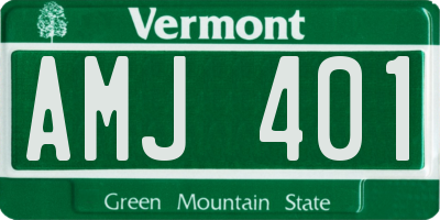 VT license plate AMJ401