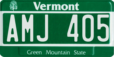 VT license plate AMJ405