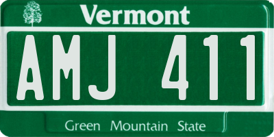 VT license plate AMJ411