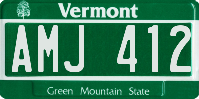 VT license plate AMJ412