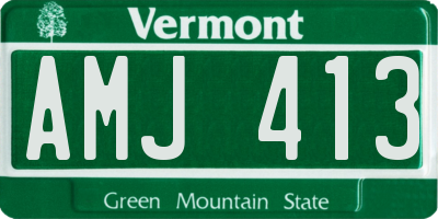 VT license plate AMJ413