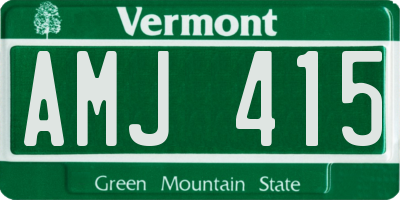 VT license plate AMJ415