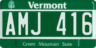 VT license plate AMJ416