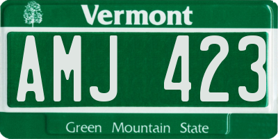 VT license plate AMJ423