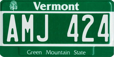 VT license plate AMJ424