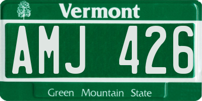 VT license plate AMJ426