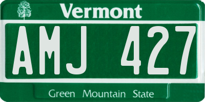VT license plate AMJ427