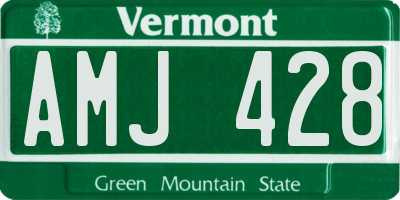 VT license plate AMJ428
