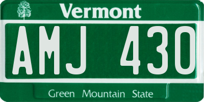 VT license plate AMJ430