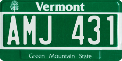VT license plate AMJ431