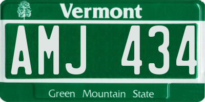 VT license plate AMJ434