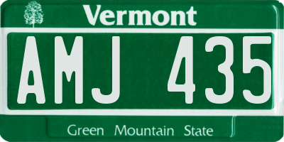VT license plate AMJ435