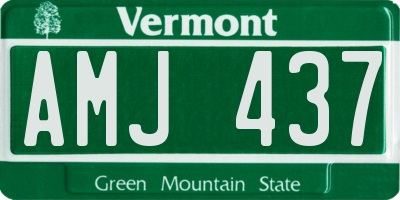 VT license plate AMJ437