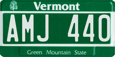 VT license plate AMJ440