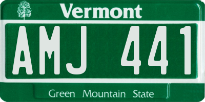 VT license plate AMJ441