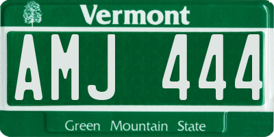 VT license plate AMJ444