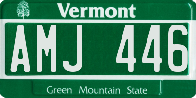 VT license plate AMJ446