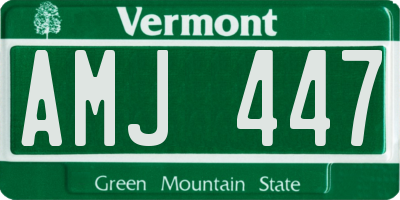VT license plate AMJ447