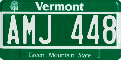 VT license plate AMJ448