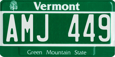 VT license plate AMJ449