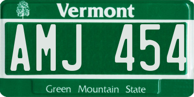 VT license plate AMJ454