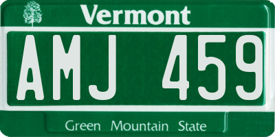 VT license plate AMJ459