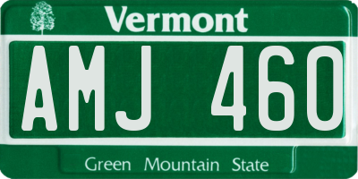 VT license plate AMJ460