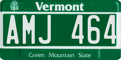 VT license plate AMJ464