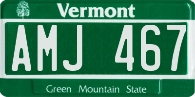 VT license plate AMJ467