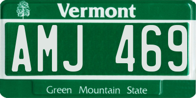 VT license plate AMJ469