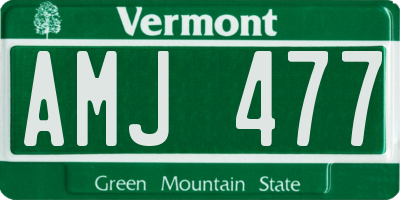 VT license plate AMJ477