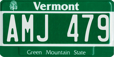 VT license plate AMJ479