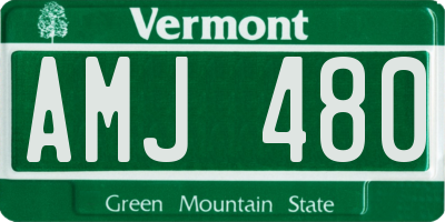 VT license plate AMJ480