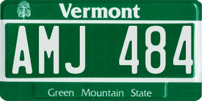 VT license plate AMJ484