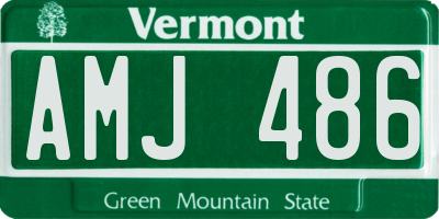 VT license plate AMJ486