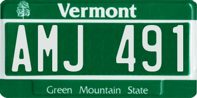VT license plate AMJ491