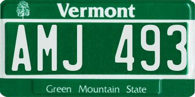 VT license plate AMJ493