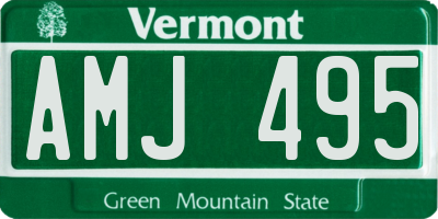 VT license plate AMJ495