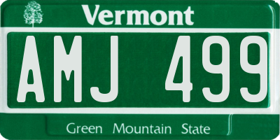 VT license plate AMJ499
