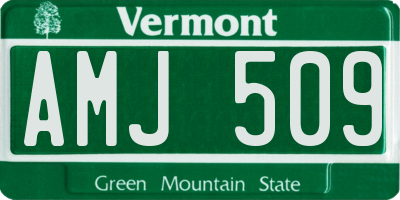 VT license plate AMJ509