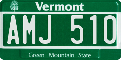 VT license plate AMJ510