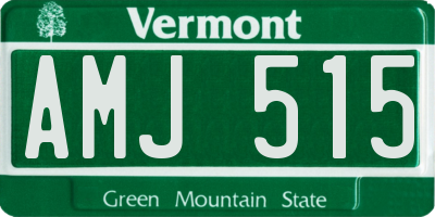 VT license plate AMJ515