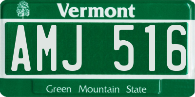 VT license plate AMJ516