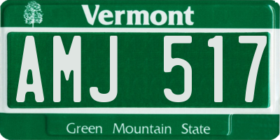 VT license plate AMJ517
