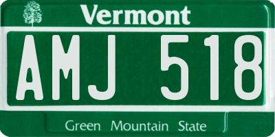 VT license plate AMJ518