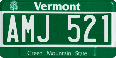 VT license plate AMJ521