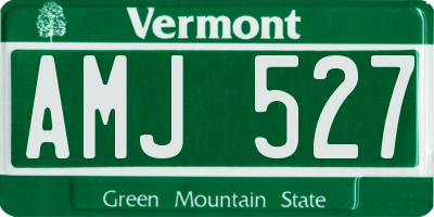 VT license plate AMJ527